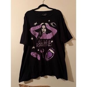 Olivia Rodrigo Graphic T-Shirt Black Purple GUTS Era Merch Womens 2XL Cotton